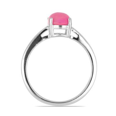 BUY STERLING SILVER NATURAL PINK ETHIOPIAN OPAL GEMSTONE RING